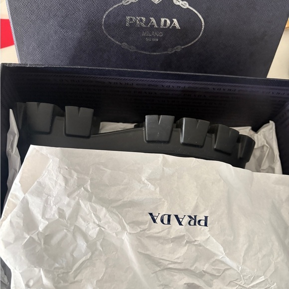 Prada Black Chunky Loafers - Picture 6 of 8